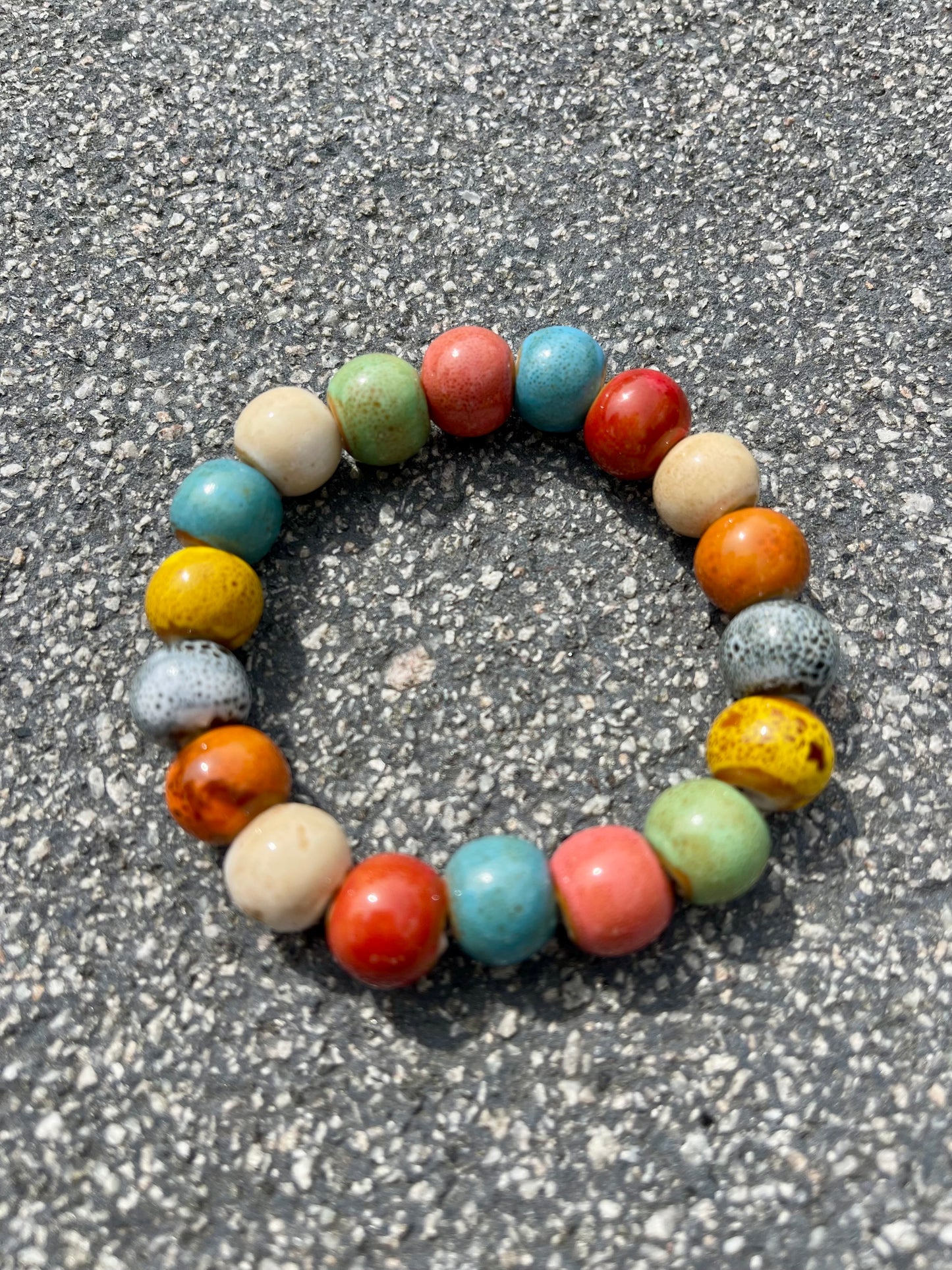 Perlenarmband "Sevilla" aus Keramikperlen 12 mm