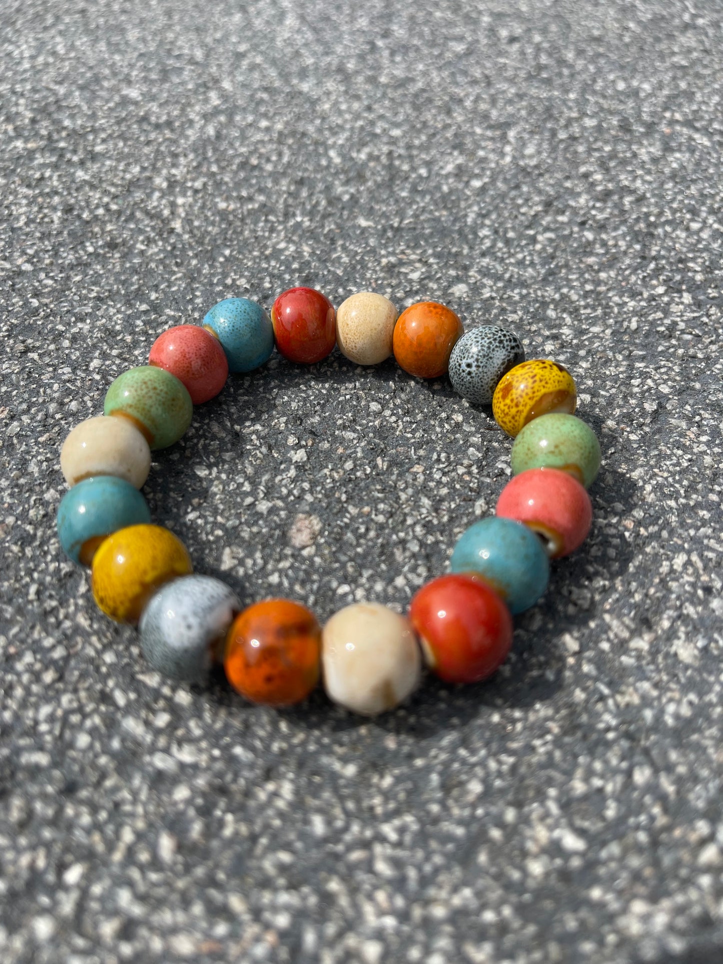 Perlenarmband "Sevilla" aus Keramikperlen 12 mm