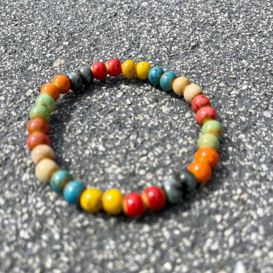 Perlenarmband "Sevilla" aus Keramikperlen 6 mm