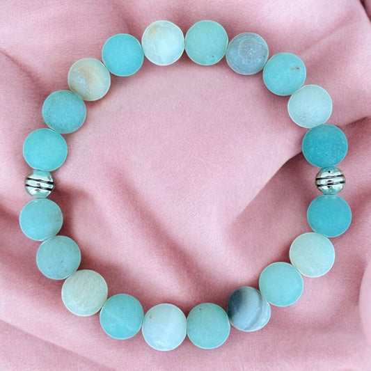 Perlenarmband "Korfu" mit Silber-Perlen